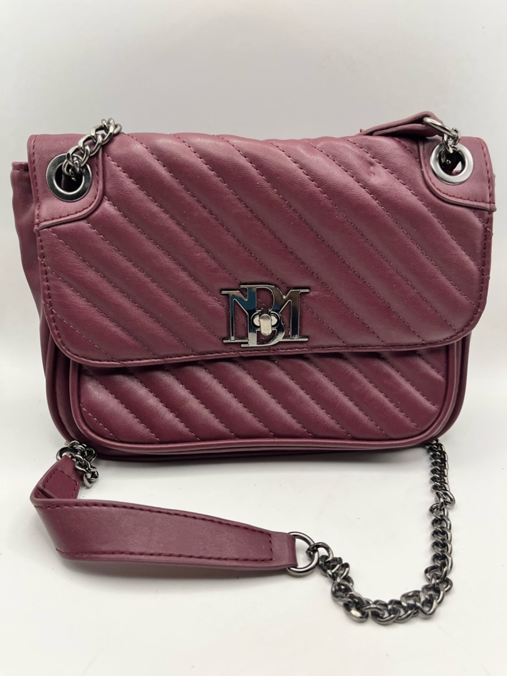 Purse Mauve Quilted Women's Badgley Mischka Gold Chain Crossbody